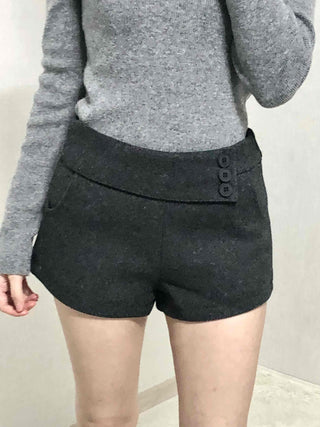 Lettering Point Slim Fit Elastic Waist Shorts