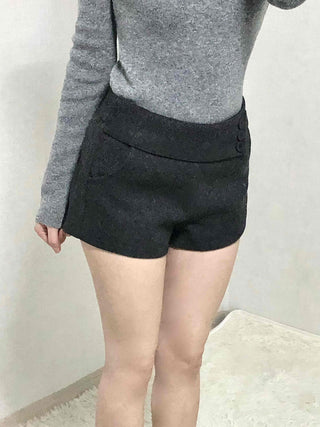 Lettering Point Slim Fit Elastic Waist Shorts
