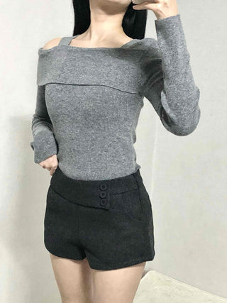 Lettering Point Slim Fit Elastic Waist Shorts