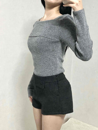 Lettering Point Slim Fit Elastic Waist Shorts