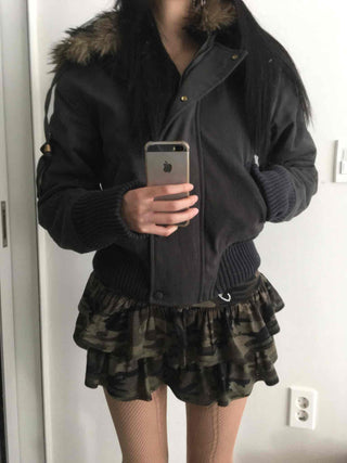 Big Collar Fur-Trimmed Padded Vest