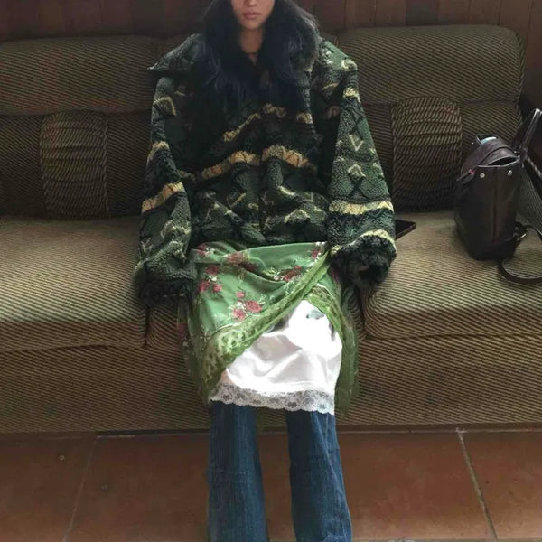 Vintage Scarf Pattern Slip Long Dress