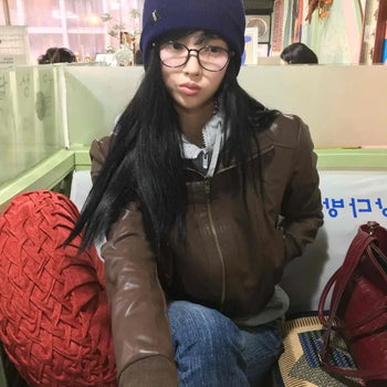 Vintage Leather Color Block Loose Fit Hooded Jacket