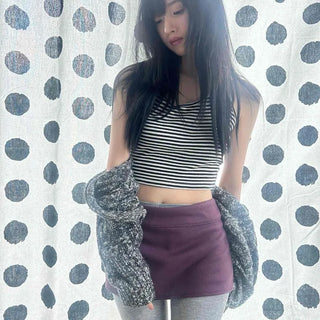 Slim Fit Low Mini Skirt