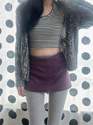 Slim Fit Low Mini Skirt