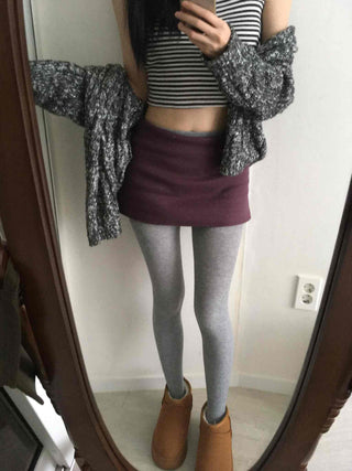Slim Fit Low Mini Skirt