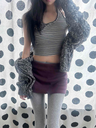 Slim Fit Low Mini Skirt