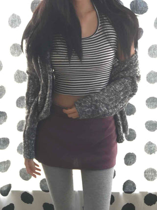 Slim Fit Low Mini Skirt