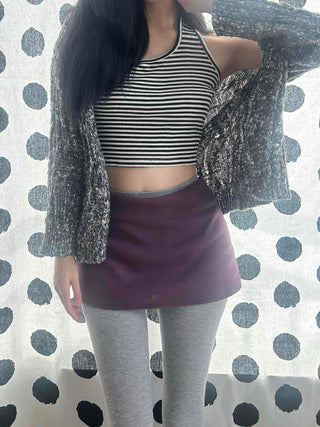 Slim Fit Low Mini Skirt