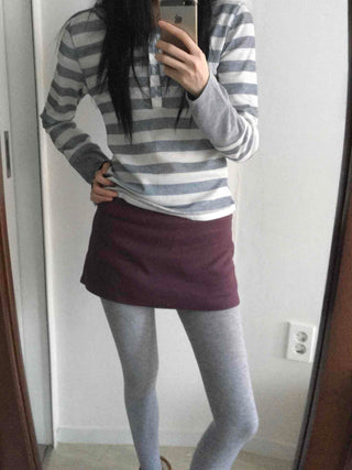 Slim Fit Low Mini Skirt
