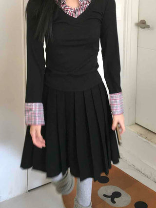 Short Bustier Asymmetrical Banded Midi Skirt