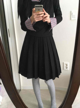 Short Bustier Asymmetrical Banded Midi Skirt