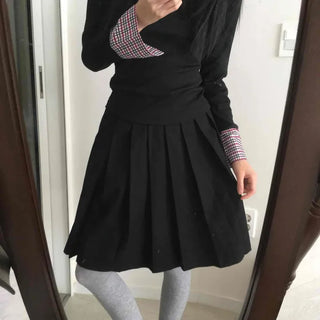 Short Bustier Asymmetrical Banded Midi Skirt