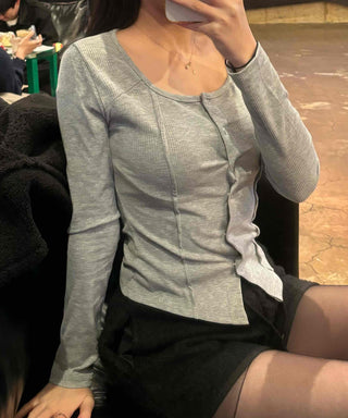 Lovely Shirred V-Neck Slim Fit Crop Cardigan