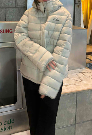 Outdoor Logo Pocket Hooded Down Padded Jacket
