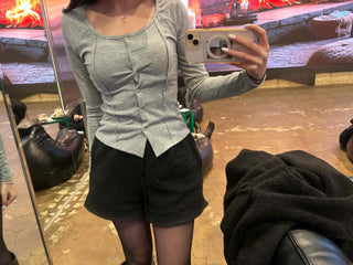 Relaxed Fit Daily Elastic Waist Half Shorts