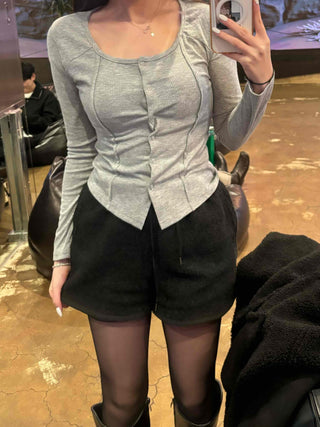 Relaxed Fit Daily Elastic Waist Half Shorts
