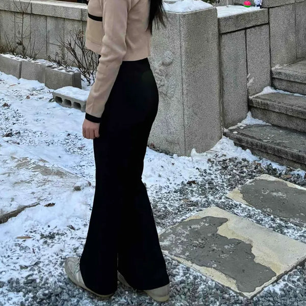 Essential Minimal High-Waisted Wide Slacks