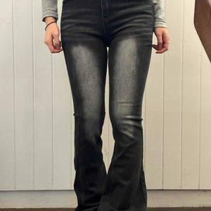 Centerline fading skinny bootcut jeans