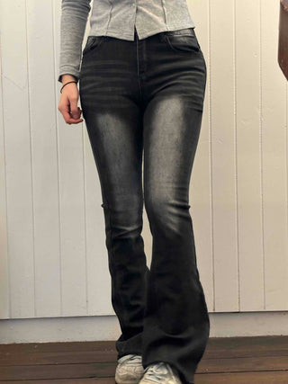 Centerline fading skinny bootcut jeans