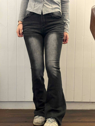Centerline fading skinny bootcut jeans