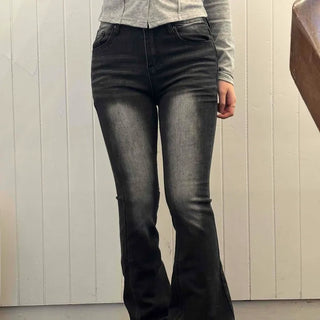 Centerline fading skinny bootcut jeans