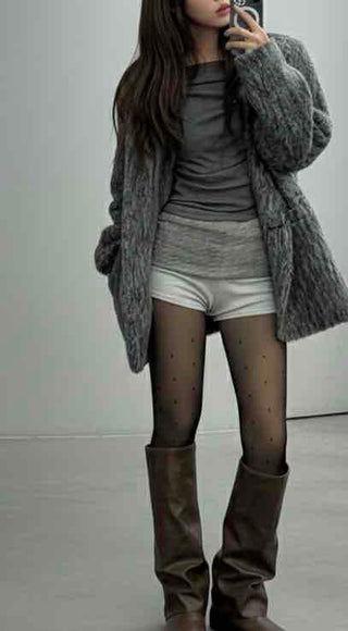 Two-tone Layered Mini Shorts