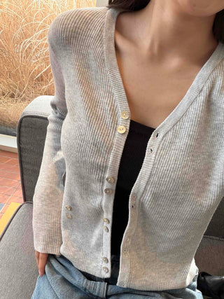 Modern Simple Round Neck Zip-Up Knit Cardigan