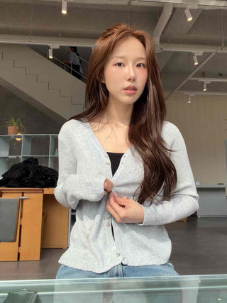 Modern Simple Round Neck Zip-Up Knit Cardigan