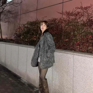 Mink Fur Loose Fit Short Coat