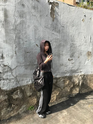 Mar Y2K Unique Hip Crop Hoodie