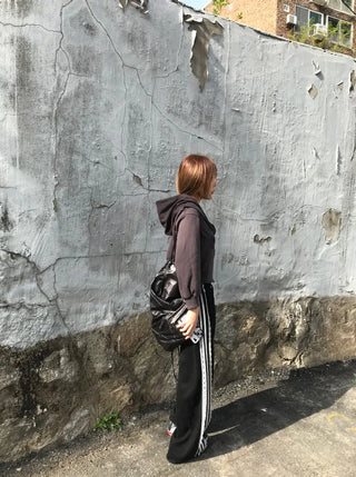 Mar Y2K Unique Hip Crop Hoodie