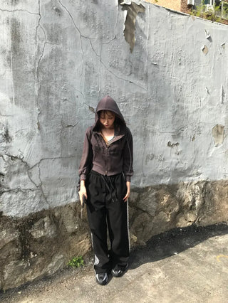 Mar Y2K Unique Hip Crop Hoodie