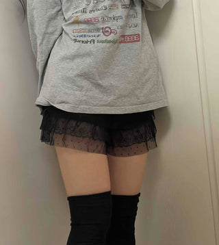 Fur-trimmed Mini High-waisted Shorts