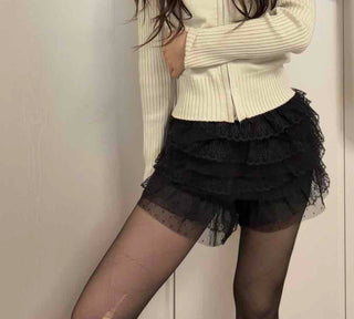 Fur-trimmed Mini High-waisted Shorts