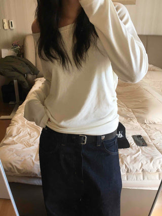 Diamant Authentic Quilted Stitch Round Long Sleeve Tee