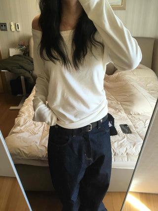 Diamant Authentic Quilted Stitch Round Long Sleeve Tee