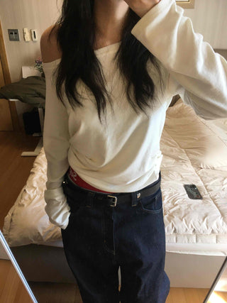 Diamant Authentic Quilted Stitch Round Long Sleeve Tee