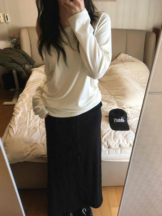 Diamant Authentic Quilted Stitch Round Long Sleeve Tee