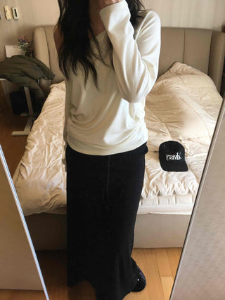 Diamant Authentic Quilted Stitch Round Long Sleeve Tee