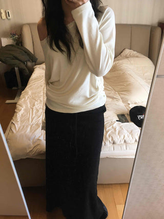 Diamant Authentic Quilted Stitch Round Long Sleeve Tee