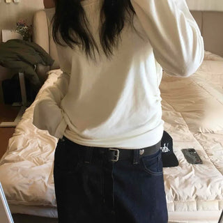 Diamant Authentic Quilted Stitch Round Long Sleeve Tee