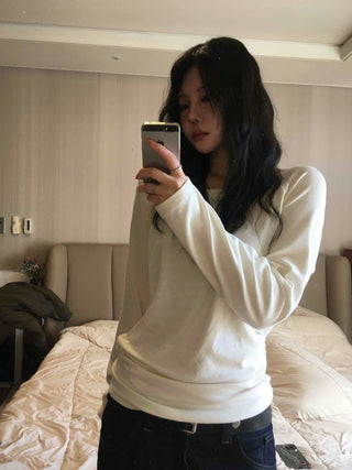 Diamant Authentic Quilted Stitch Round Long Sleeve Tee
