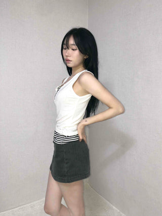Soft Slim Fit Ribbed Round Neck Sleeveless