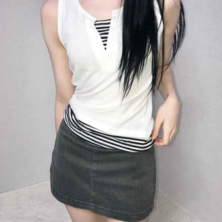 Soft Slim Fit Ribbed Round Neck Sleeveless