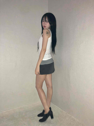 Soft Slim Fit Ribbed Round Neck Sleeveless