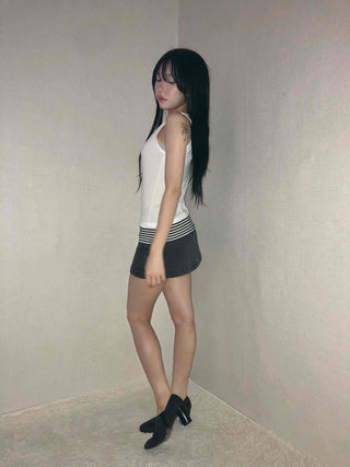 Soft Slim Fit Ribbed Round Neck Sleeveless