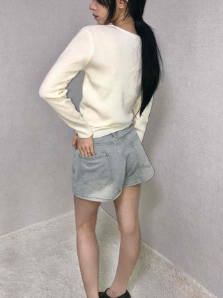 Daily Cozy V-Neck Crop Stretchy Knit