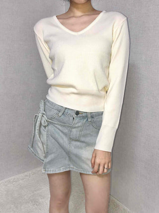 Daily Cozy V-Neck Crop Stretchy Knit