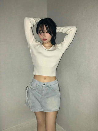 Daily Cozy V-Neck Crop Stretchy Knit